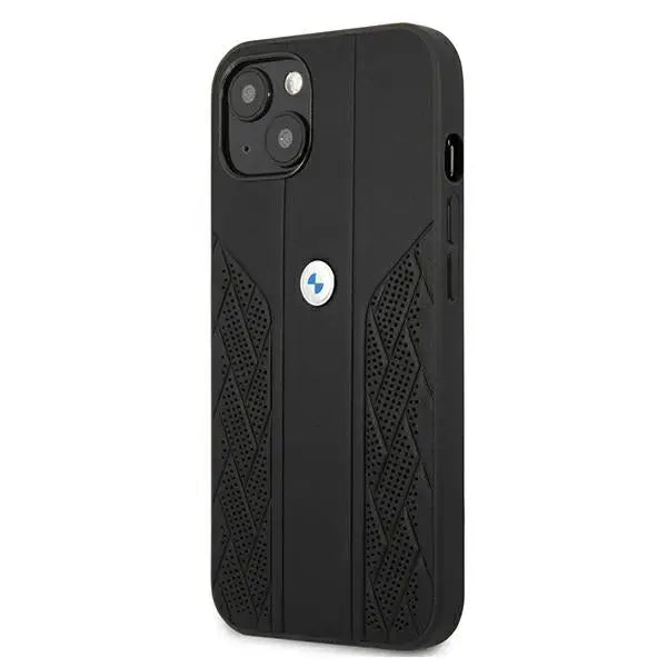 BMW Leather Curve Perforate Case for iPhone 13 mini - Black - Cell phone cases and covers<<<HurtelXML