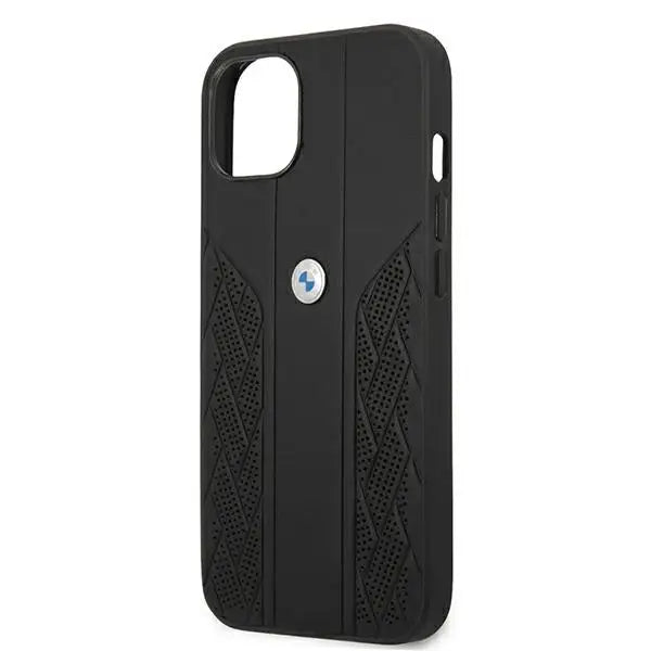 BMW Leather Curve Perforate Case for iPhone 13 mini - Black - Cell phone cases and covers<<<HurtelXML