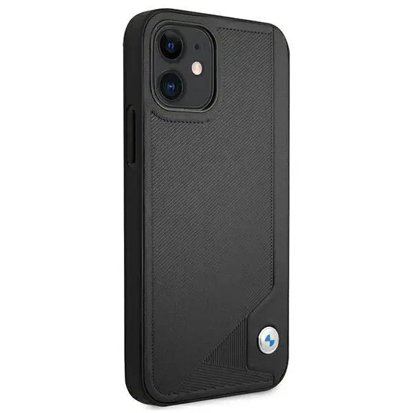 BMW Leather Deboss case for iPhone 12 mini - black - Cell phone cases and covers<<<HurtelXML