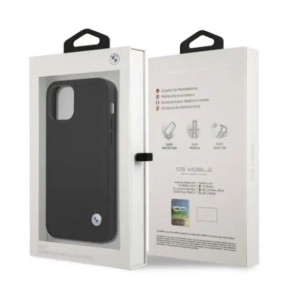 BMW Leather Deboss Case for iPhone 12 / iPhone 12 Pro - Black - Cell phone cases and covers<<<HurtelXML