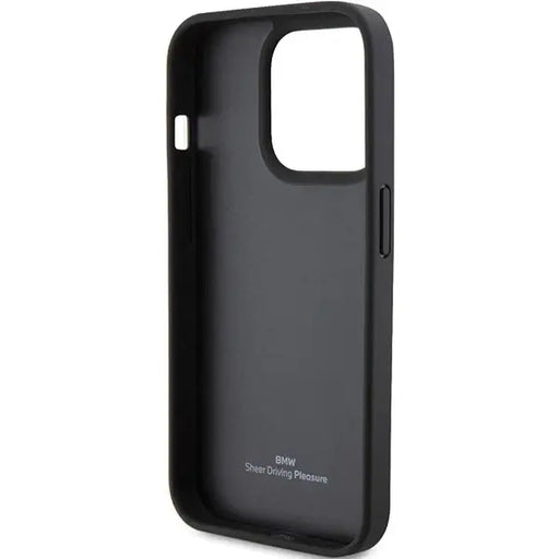 BMW Leather Hot Stamp case for iPhone 15 Pro - black - Cell phone cases and covers<<<HurtelXML