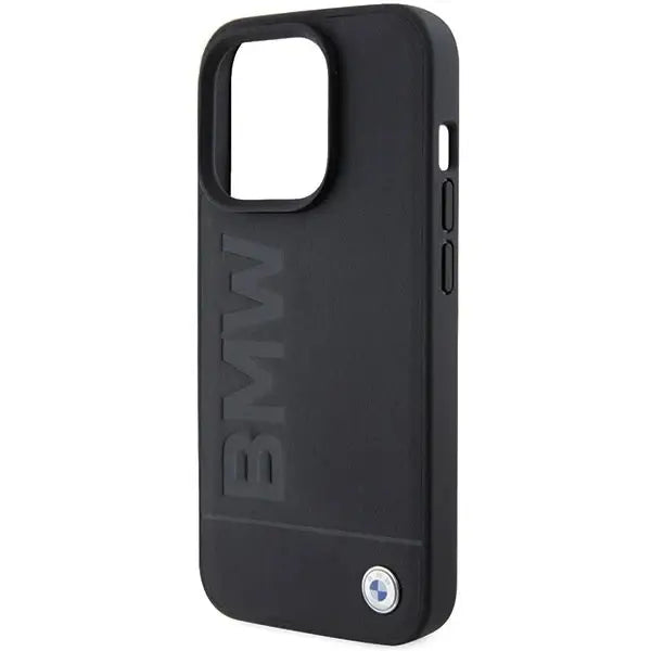 BMW Leather Hot Stamp case for iPhone 15 Pro - black - Cell phone cases and covers<<<HurtelXML