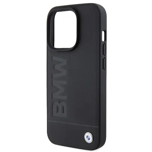 BMW Leather Hot Stamp iPhone 15 Pro Max Case - Black - Cell phone cases and covers<<<HurtelXML