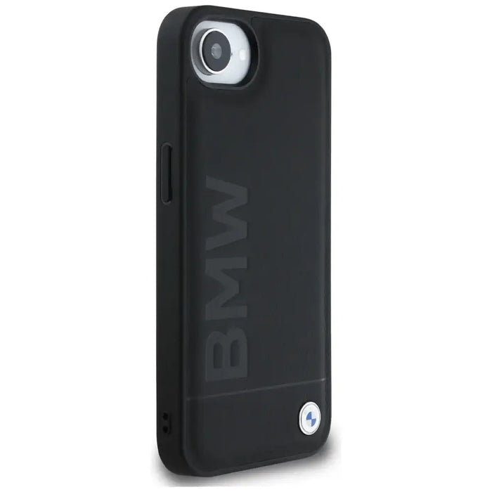 BMW Leather Hot Stamp iPhone 16e Case - Black - Cell phone cases and covers<<<HurtelXML