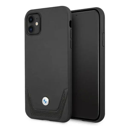 BMW Leather Perforate Case for iPhone 11 / Xr - Black - Cell phone cases and covers<<<HurtelXML