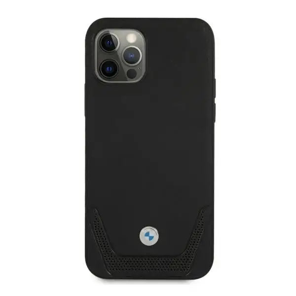 BMW Leather Perforate Case for iPhone 12 Pro Max - Black - Cell phone cases and covers<<<HurtelXML