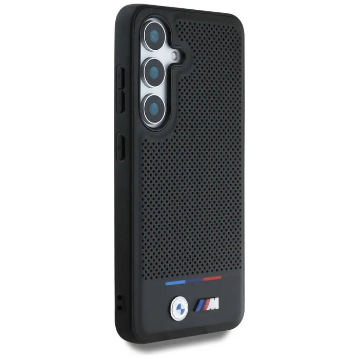 BMW Leather Tricolor Stripe MagSafe Case for Samsung Galaxy S25+ - Black - Cell phone cases and covers<<<HurtelXML