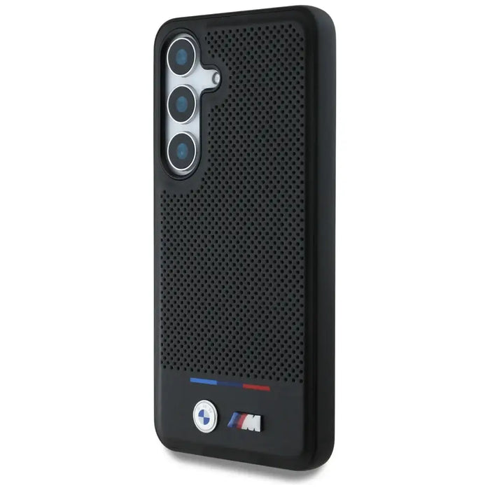 BMW Leather Tricolor Stripe MagSafe Case for Samsung Galaxy S25+ - Black - Cell phone cases and covers<<<HurtelXML