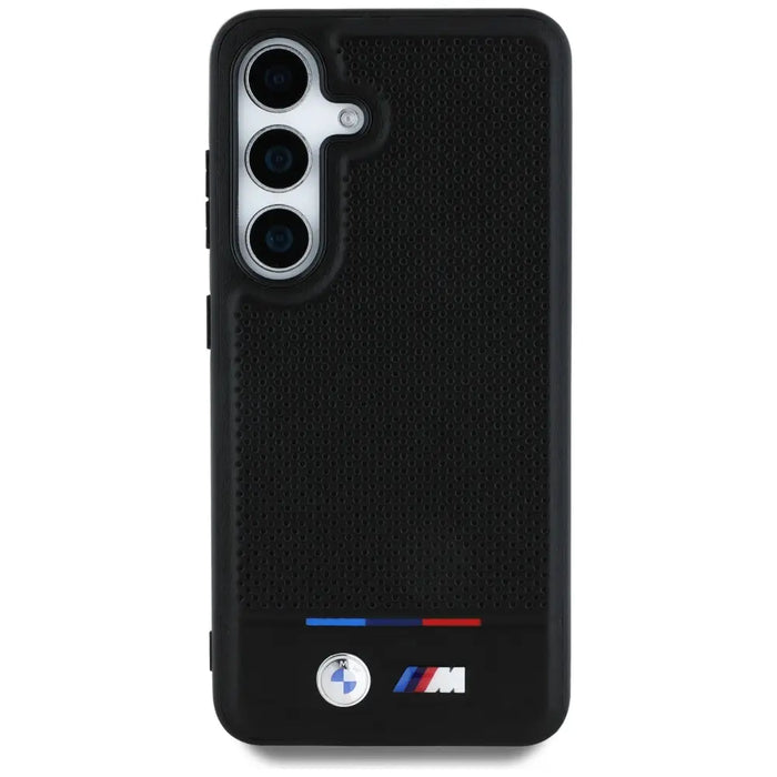 BMW Leather Tricolor Stripe MagSafe Case for Samsung Galaxy S25 - Black - Cell phone cases and covers<<<HurtelXML