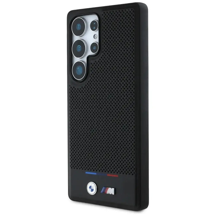 BMW Leather Tricolor Stripe MagSafena Samsung Galaxy S25 Ultra Case - Black - Cell phone cases and covers<<<HurtelXML