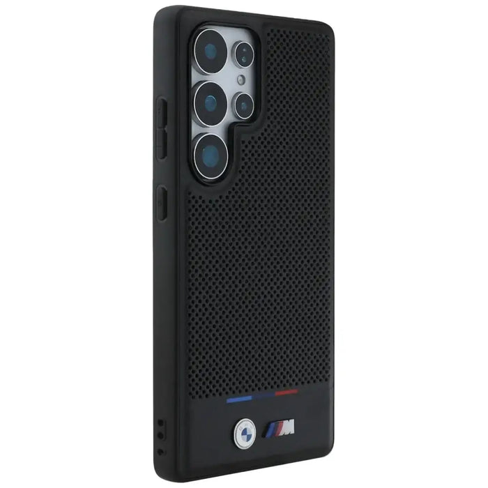 BMW Leather Tricolor Stripe MagSafena Samsung Galaxy S25 Ultra Case - Black - Cell phone cases and covers<<<HurtelXML