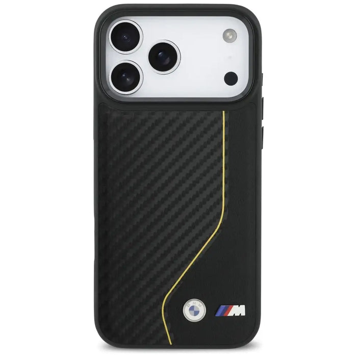 BMW M Carbon Line & Logo MagSafe Case for iPhone 17 Pro Max - Yellow - Cell phone cases and covers<<<HurtelXML