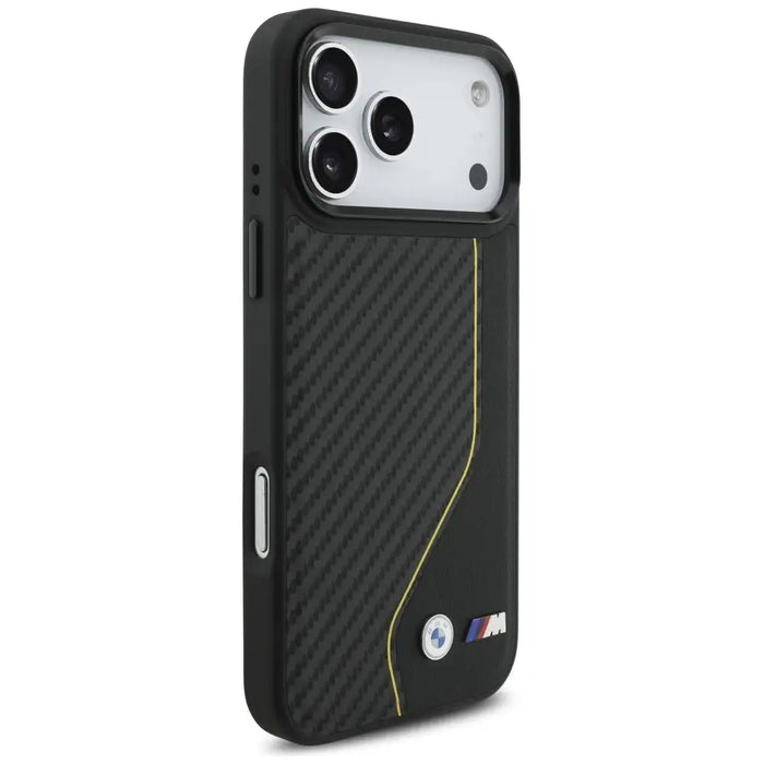 BMW M Carbon Line & Logo MagSafe Case for iPhone 17 Pro Max - Yellow - Cell phone cases and covers<<<HurtelXML