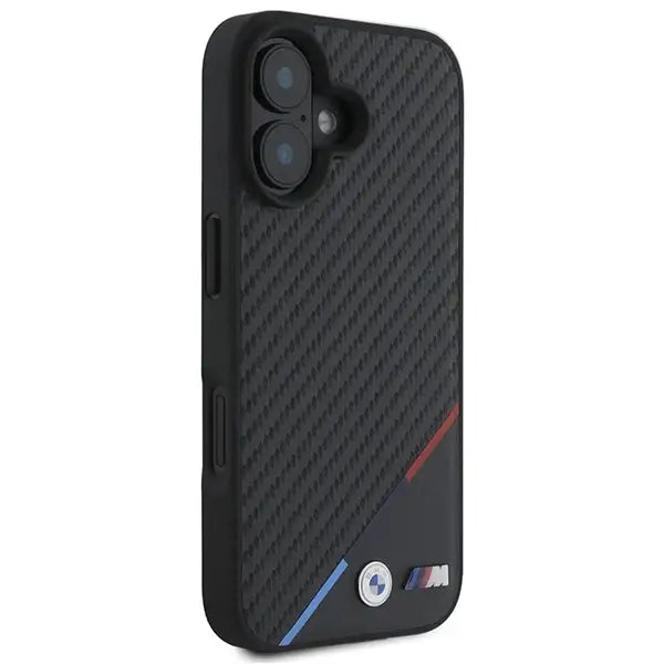 BMW M Carbon Tricolor Line MagSafe iPhone 16 Case - Black - Cell phone cases and covers<<<HurtelXML