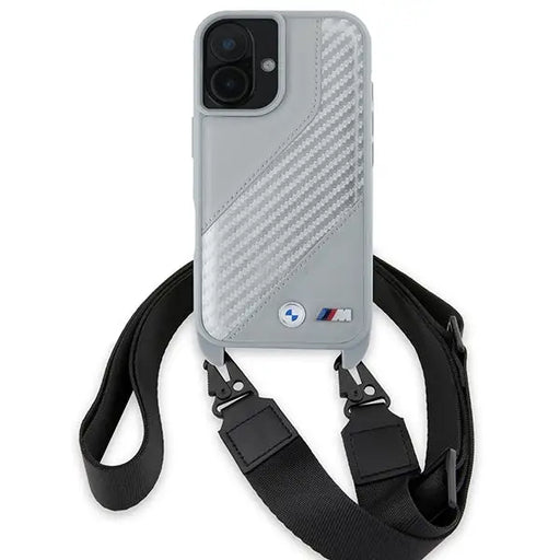 BMW M Edition Carbon Stripe & Strap iPhone 16 Case - Gray - Cell phone cases and covers<<<HurtelXML
