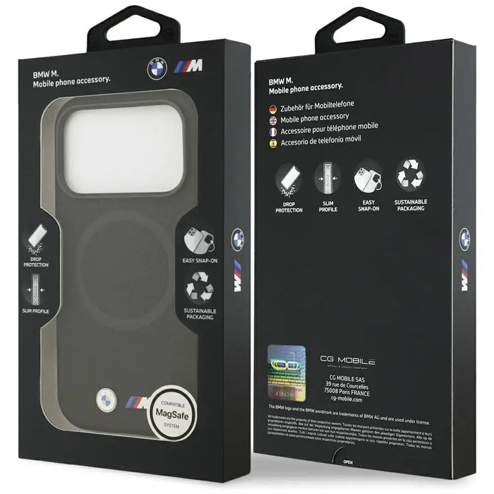 BMW M FW Metal Logo MagSafe Case for iPhone 17 Pro - Black - Cell phone cases and covers<<<HurtelXML