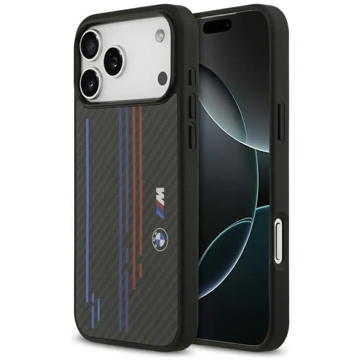 BMW M Kevlar Lines & Logo MagSafe Case for iPhone 17 Pro Max - Black - Cell phone cases and covers<<<HurtelXML