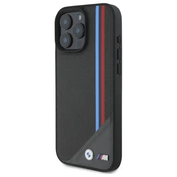 BMW M Meshed Tricolor Stripes MagSafe Case for iPhone 16 Pro Max - Gray - Cell phone cases and covers<<<HurtelXML