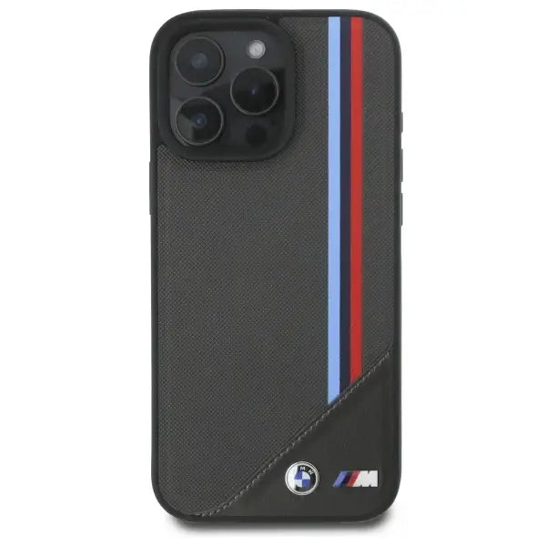 BMW M Meshed Tricolor Stripes MagSafe Case for iPhone 16 Pro Max - Gray - Cell phone cases and covers<<<HurtelXML