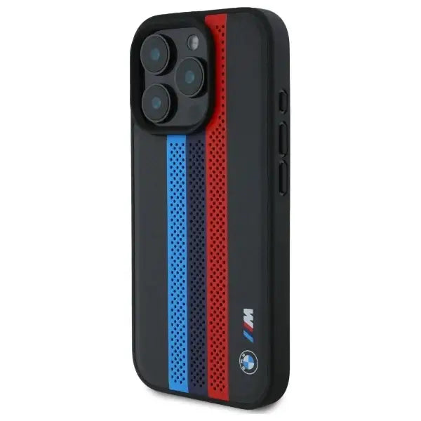 BMW M Performance Tricolor Printed Stripes MagSafe case for iPhone 16 Pro - black - Cell phone cases