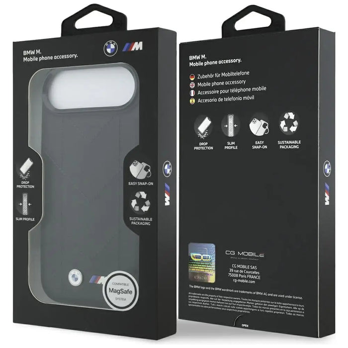BMW M Quilted Logo MagSafe Case for iPhone 17 Air - Black - Cell phone cases and covers<<<HurtelXML