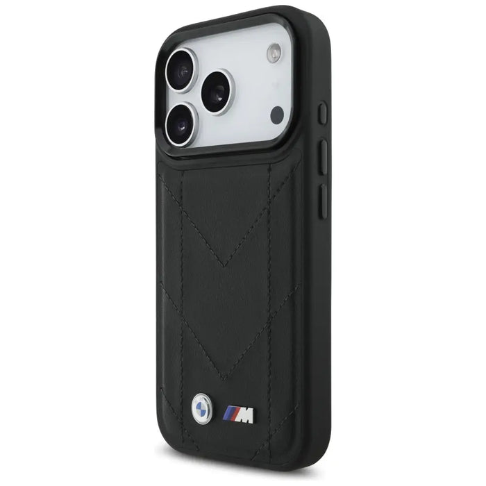 BMW M Quilted Logo MagSafe Case for iPhone 17 Pro - Black - Cell phone cases and covers<<<HurtelXML