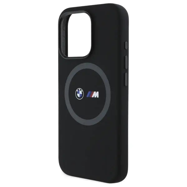 BMW M Silicone Printed Ring MagSafe Case for iPhone 16 Pro - Black - Cell phone cases and covers<<<HurtelXML