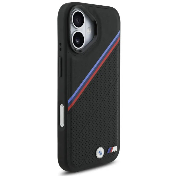 BMW M Tricolor Metal Logo MagSafe Case for iPhone 17 - Black - Cell phone cases and covers<<<HurtelXML