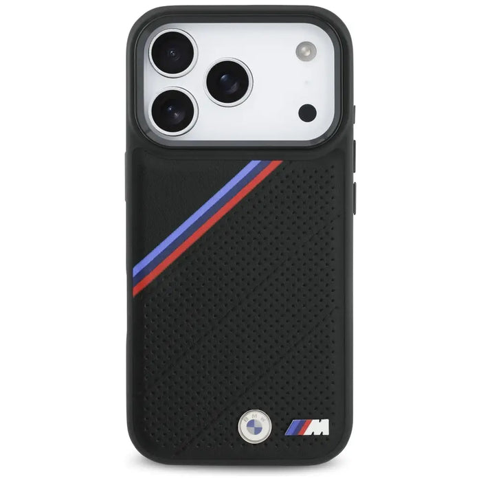 BMW M Tricolor Metal Logo MagSafe Case for iPhone 17 Pro - Black - Cell phone cases and covers<<<HurtelXML