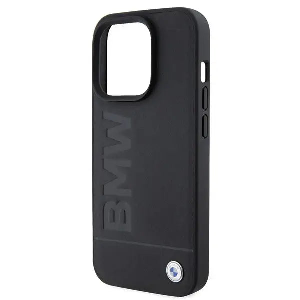 BMW MagSafe Leather Hot Stamp case for iPhone 15 Pro - black - Cell phone cases and covers<<<HurtelXML