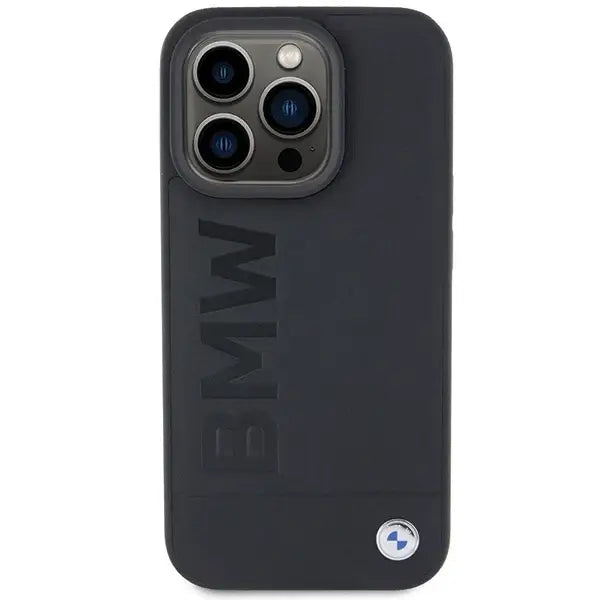 BMW MagSafe Leather Hot Stamp case for iPhone 15 Pro - black - Cell phone cases and covers<<<HurtelXML