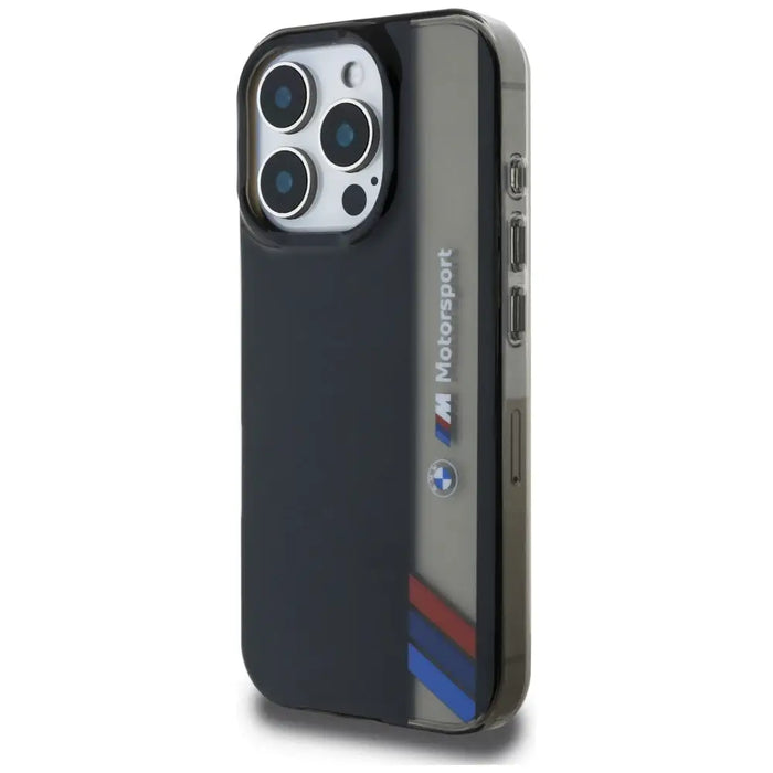 BMW Motorsport IML Vertical Stripe iPhone 16 Pro Max Case - Black - Cell phone cases and covers<<<HurtelXML