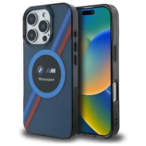 BMW Motosport IML Circle MagSafe case for iPhone 16 Pro - navy blue - Cell phone cases and covers<<<HurtelXML