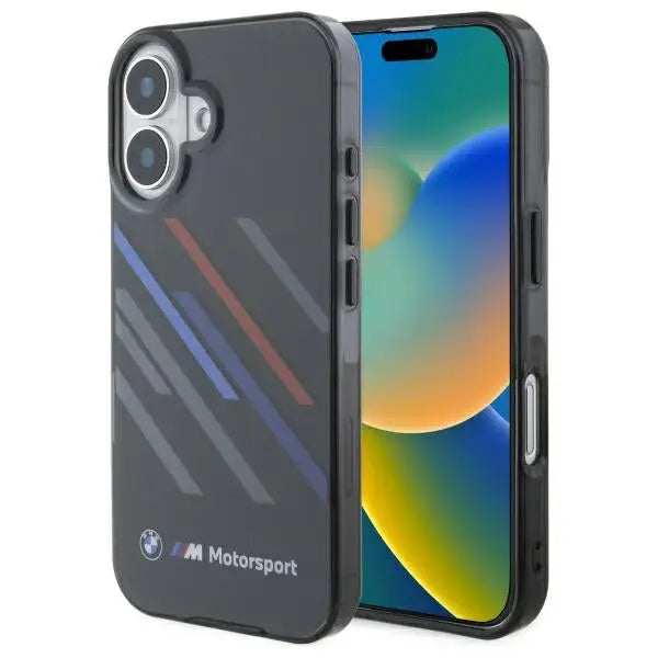 BMW Motosport IML Random Stripes iPhone 16 Case - Black - Cell phone cases and covers<<<HurtelXML
