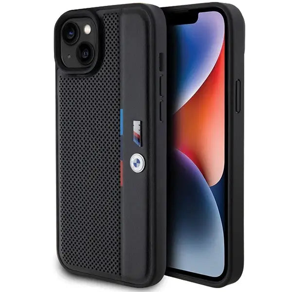 BMW Perforated Tricolor Line case for iPhone 15 / 14 / 13 - black - Cell phone cases and covers<<<HurtelXML