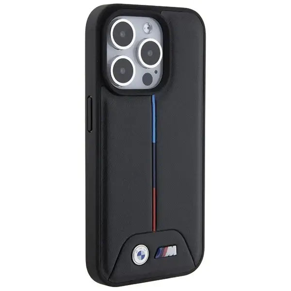 BMW Quilted Tricolor case for iPhone 15 Pro Max - black - Cell phone cases and covers<<<HurtelXML