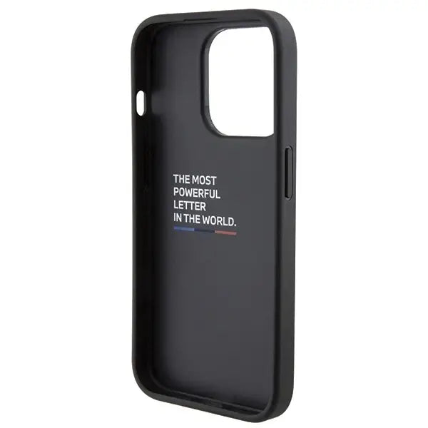 BMW Quilted Tricolor case for iPhone 15 Pro Max - black - Cell phone cases and covers<<<HurtelXML