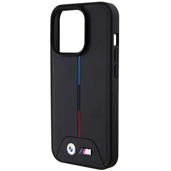 BMW Quilted Tricolor MagSafe case for iPhone 15 Pro Max - black - Cell phone cases and covers<<<HurtelXML