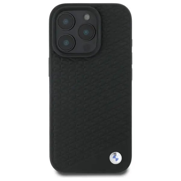 BMW Sign Leather Diamond Metal Logo MagSafe iPhone 16 Pro Case - Black - Cell phone cases and covers<<<HurtelXML