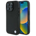 BMW Sign Leather Diamond Metal Logo MagSafe iPhone 16 Pro Case - Black - Cell phone cases and covers<<<HurtelXML