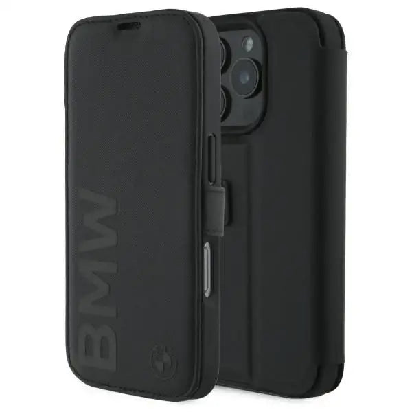 BMW Signature Leather Wordmark Case for iPhone 16 Pro - Black - Cell phone cases and covers<<<HurtelXML