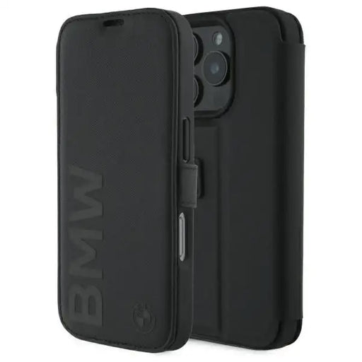 BMW Signature Leather Wordmark Case for iPhone 16 Pro Max - Black - Cell phone cases and covers<<<HurtelXML