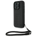 BMW Signature Leather Wordmark Cord case for iPhone 16 Pro Max - black - Cell phone cases and covers<<<HurtelXML
