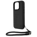 BMW Signature Leather Wordmark Cord case for iPhone 16 Pro Max - black - Cell phone cases and covers<<<HurtelXML