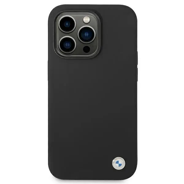 BMW Silicone Metal Logo Case for iPhone 14 Pro Max - Black - Cell phone cases and covers<<<HurtelXML