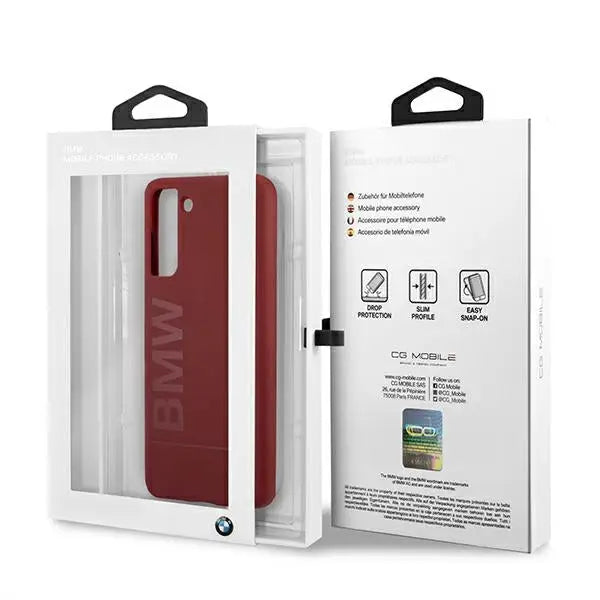 BMW Silicone Signature Logo Case for Samsung Galaxy S21+ - Red - Cell phone cases and covers<<<HurtelXML