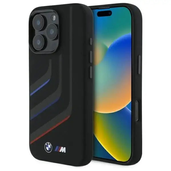 BMW Silicone Turning Lines MagSafe Case for iPhone 16 Pro - Black - Cell phone cases and covers<<<HurtelXML
