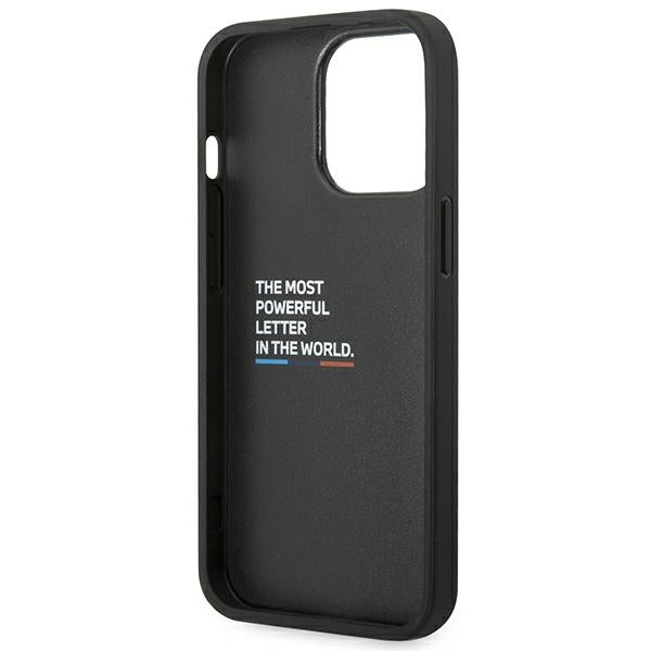 Case BMW BMHCP14L22NBCK iPhone 14 Pro 6.1 "black / black Leather Carbon