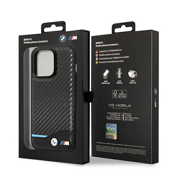 Case BMW BMHCP14L22NBCK iPhone 14 Pro 6.1 "black / black Leather Carbon