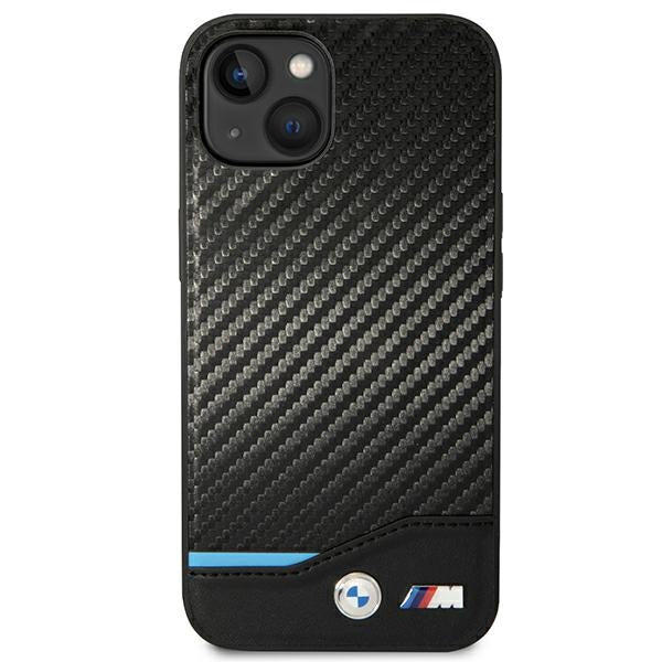 Case BMW BMHCP14S22NBCK iPhone 14 6.1 &quot;black / black Leather Carbon